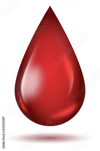 Blut Tropfen isoliert
