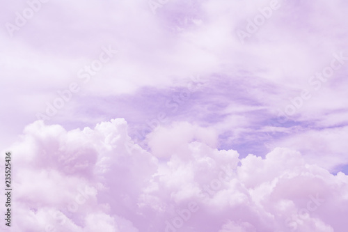 Photography Light lilac soft fluffy clouds in the sky (background, toned)
