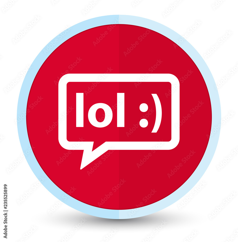 LOL bubble icon flat prime red round button LOL bubble icon flat prime red round button