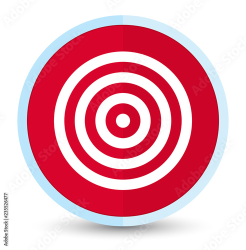 Target icon flat prime red round button