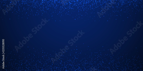 Magic stars Christmas background. Subtle flying sn