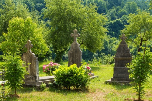 Burial in garden of monastery Moraca. Moraca Monastery is a Serbian Orthodox monastery located in the valley of the Moraca River in Kolasin, central Montenegro. It was founded in 1252 by Stefan Vukano