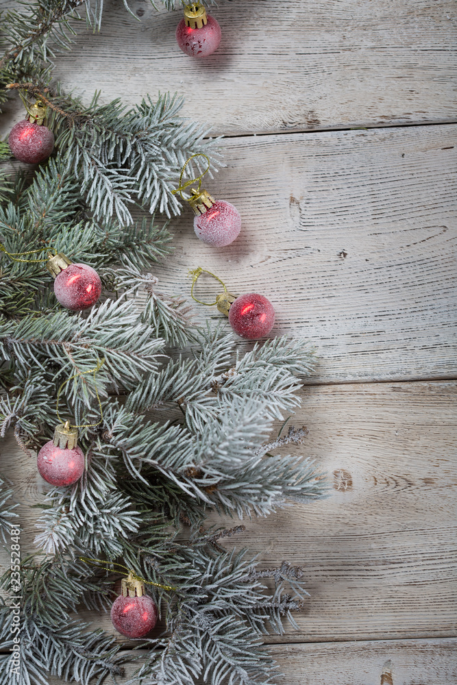 Christmas background on a wooden Christmas background on a wooden