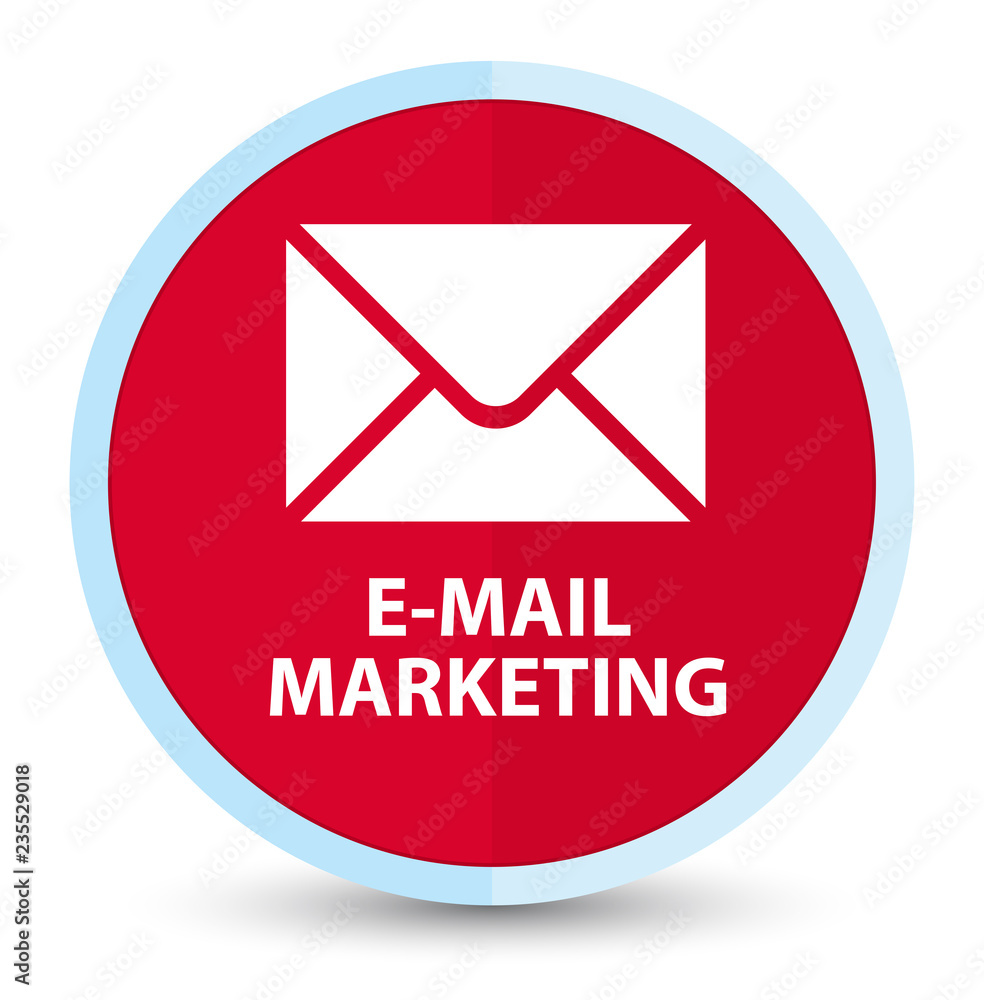 E-mail marketing flat prime red round button E-mail marketing flat prime red round button