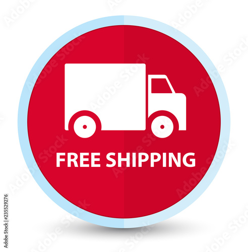 Free shipping flat prime red round button