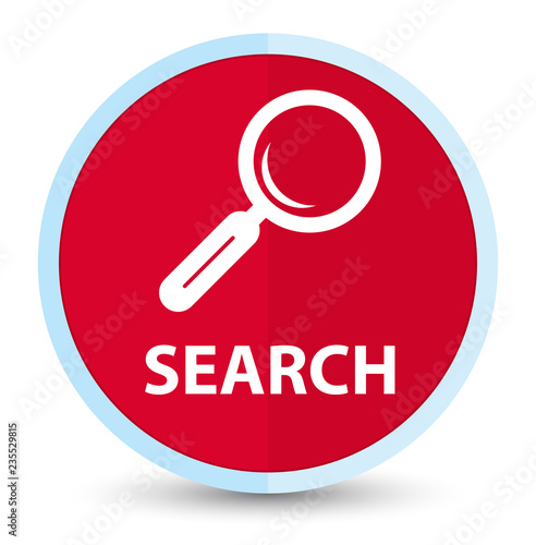 Search flat prime red round button
