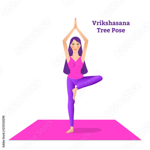 beautiful girl is doing yoga