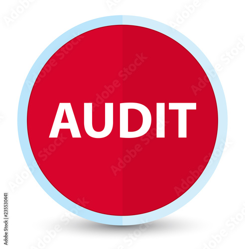 Audit flat prime red round button