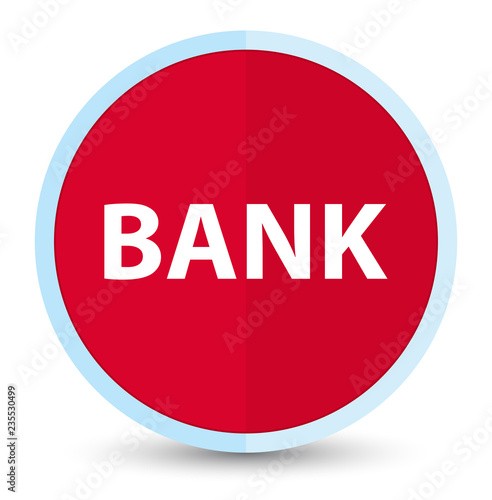 Bank flat prime red round button