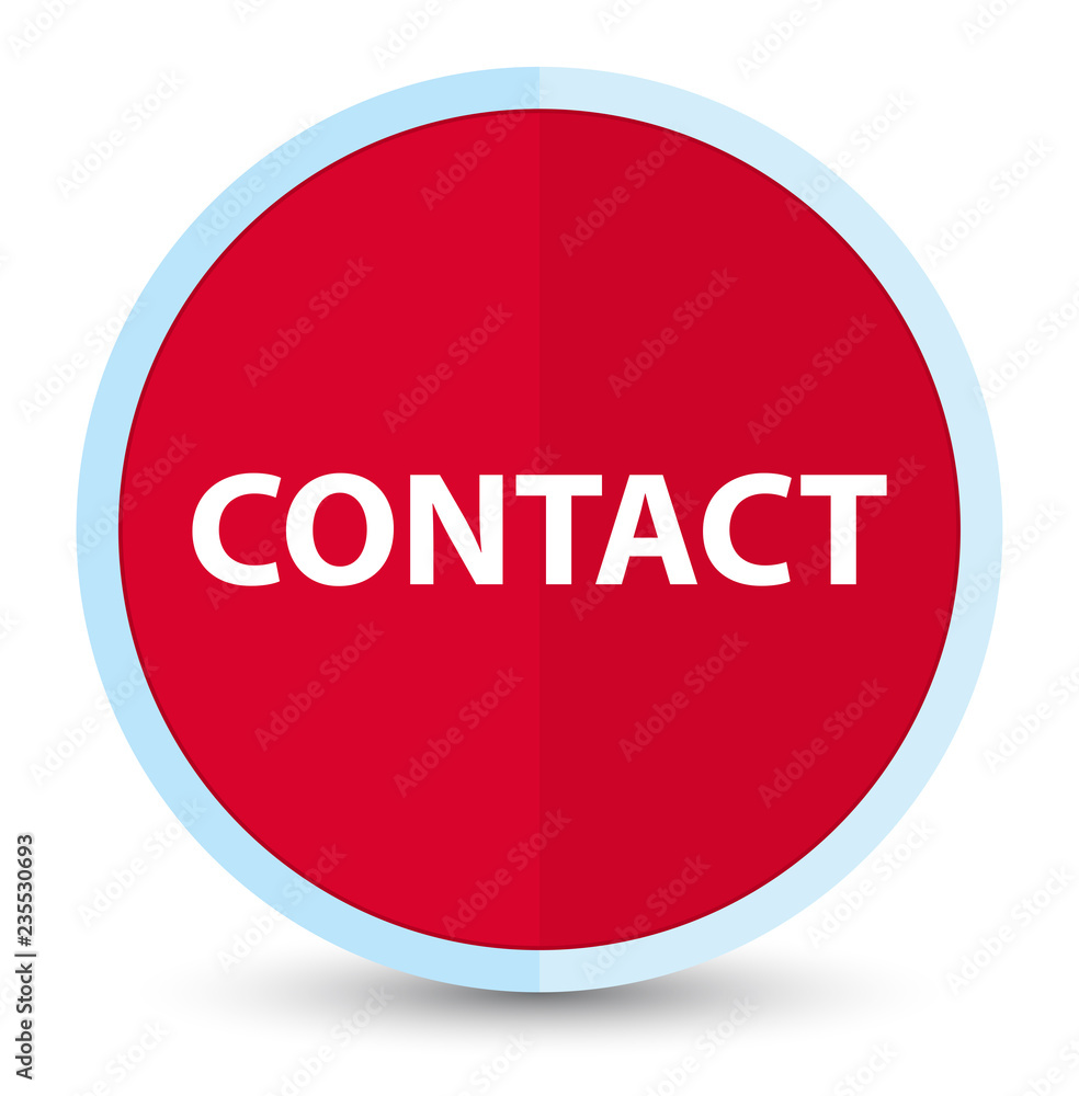 Contact flat prime red round button Contact flat prime red round button