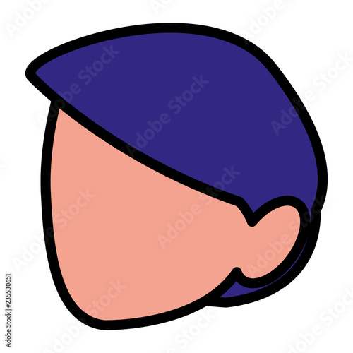 young man head avatar character