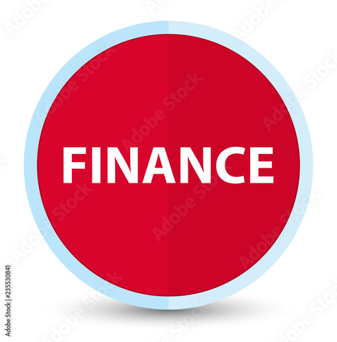 Finance flat prime red round button