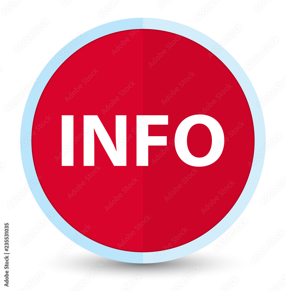 Info flat prime red round button Info flat prime red round button