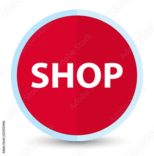 Shop flat prime red round button