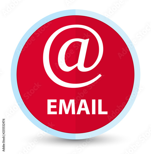 Email (address icon) flat prime red round button