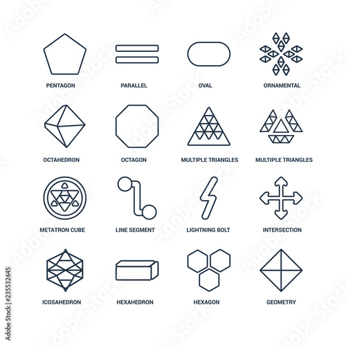 Geometry, Hexagon, Hexahedron, Icosahedron, Intersection, Pentag