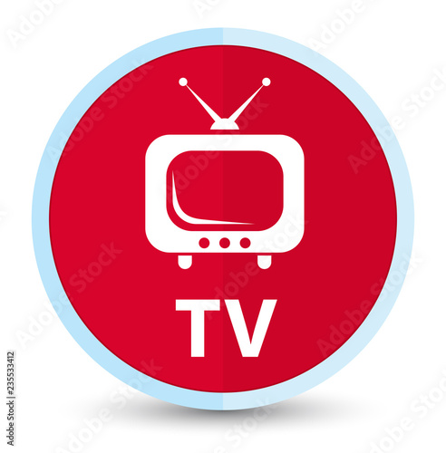 TV flat prime red round button