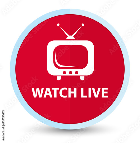 Watch live flat prime red round button