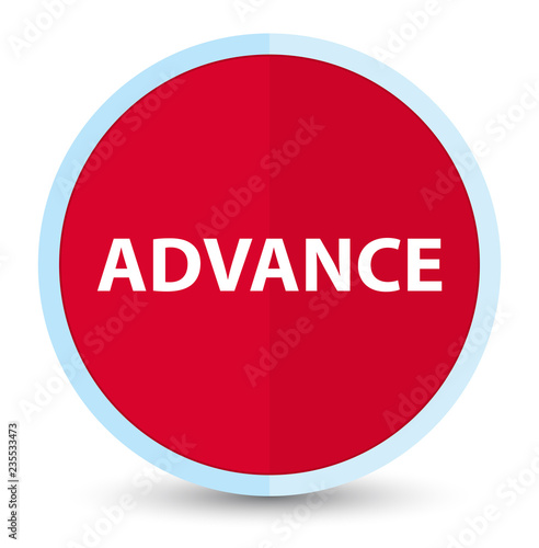 Advance flat prime red round button