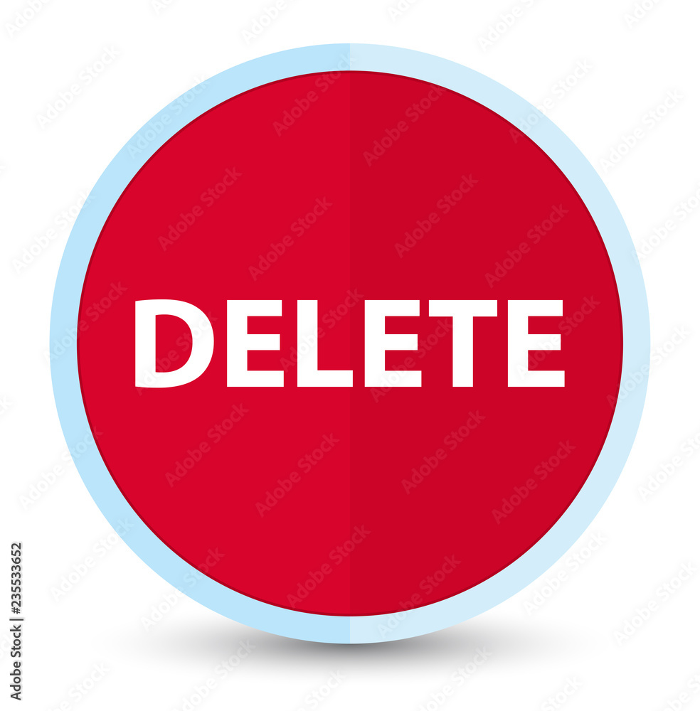 Delete flat prime red round button Delete flat prime red round button
