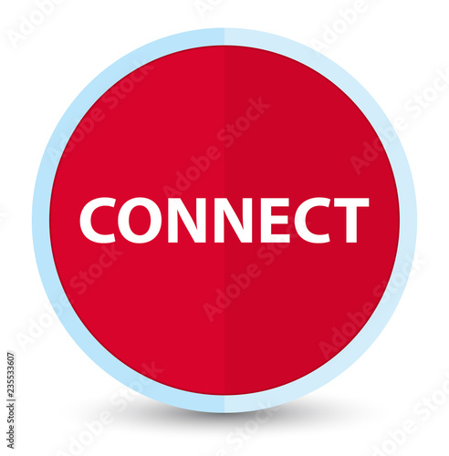 Connect flat prime red round button
