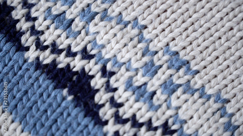 The texture of a warm wool sweater.Close-up