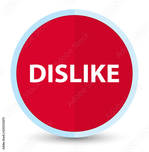 Dislike flat prime red round button