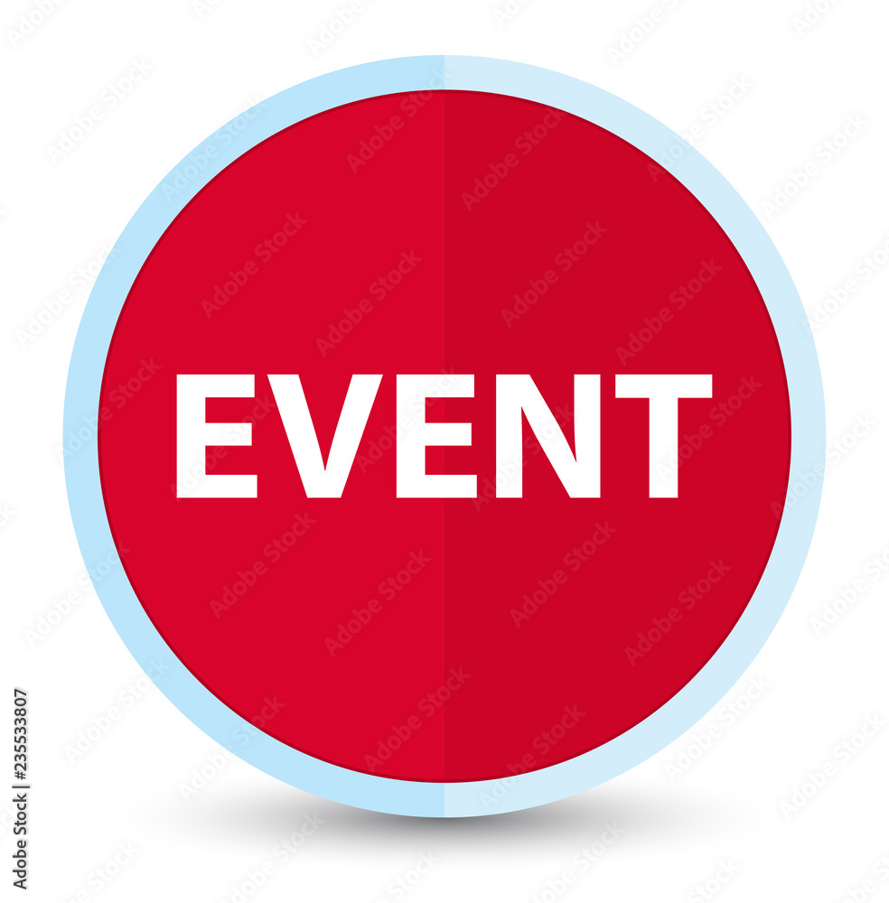 Event flat prime red round button Event flat prime red round button