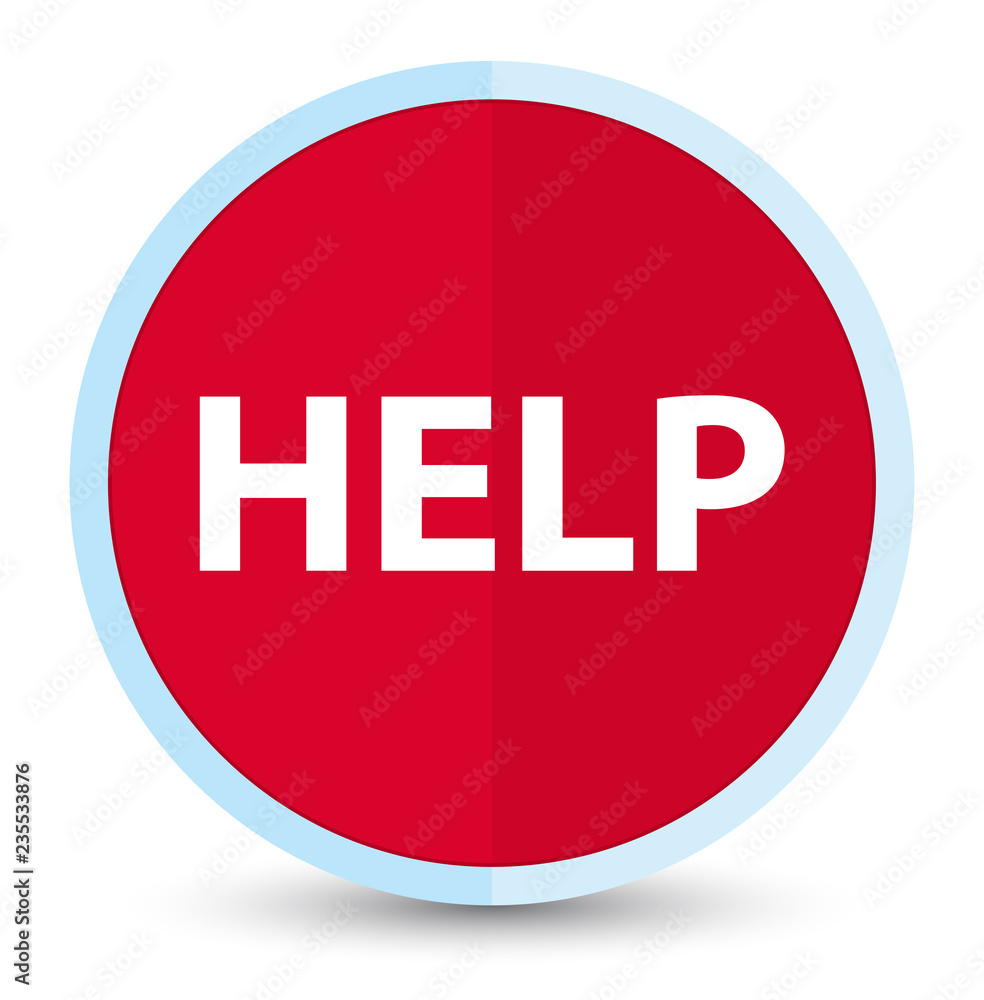 Help flat prime red round button Help flat prime red round button