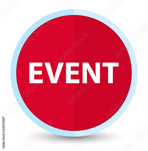 Event flat prime red round button