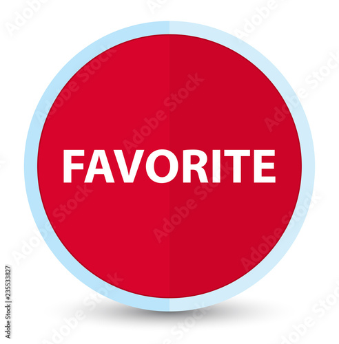 Favorite flat prime red round button