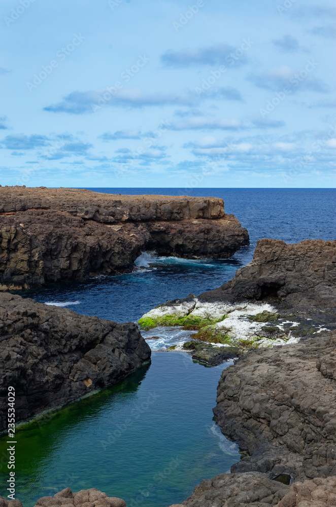 Obraz premium Buracona, small rocky bay in the island of Sal, Cape Verde