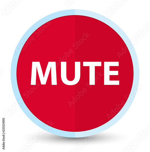 Mute flat prime red round button