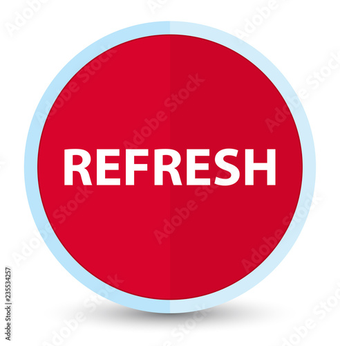 Refresh flat prime red round button