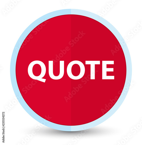 Quote flat prime red round button