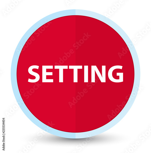 Setting flat prime red round button