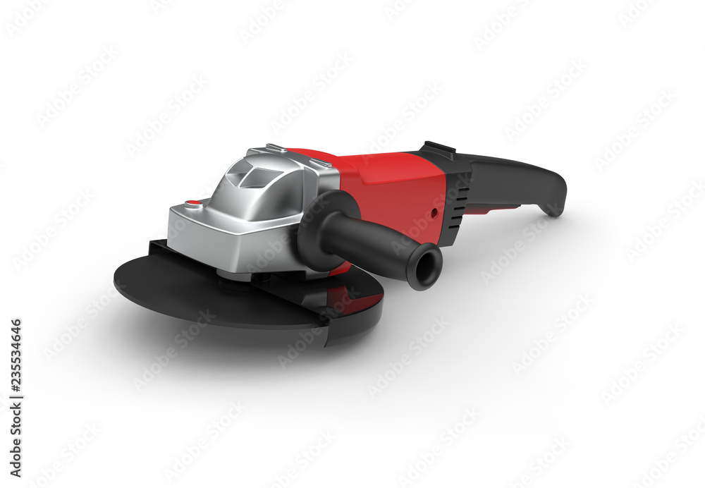 Angle grinder 3D render Angle grinder 3D render