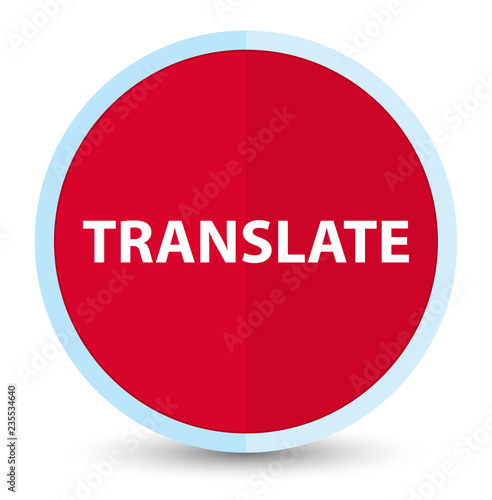 Translate flat prime red round button