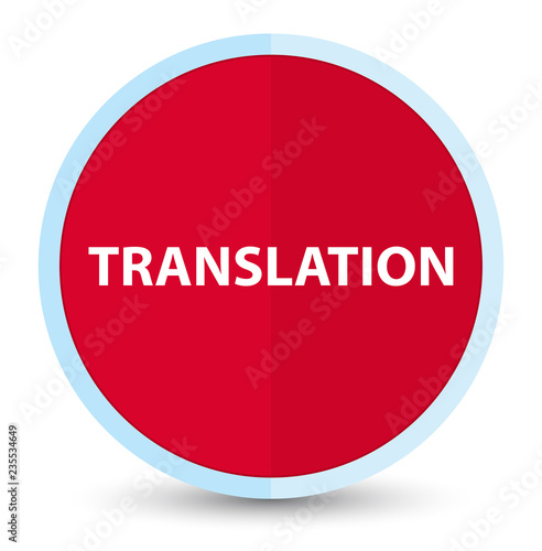 Translation flat prime red round button