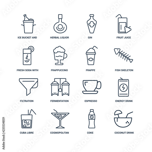 Coconut drink, coke, Cosmopolitan, Cuba libre, Energy Ice bucket