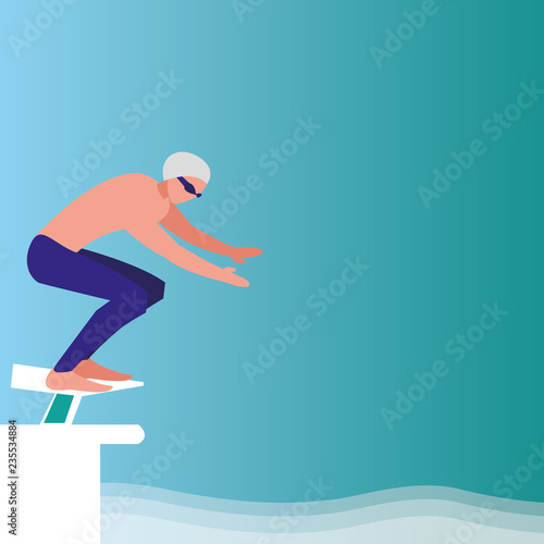 swimmer man icon