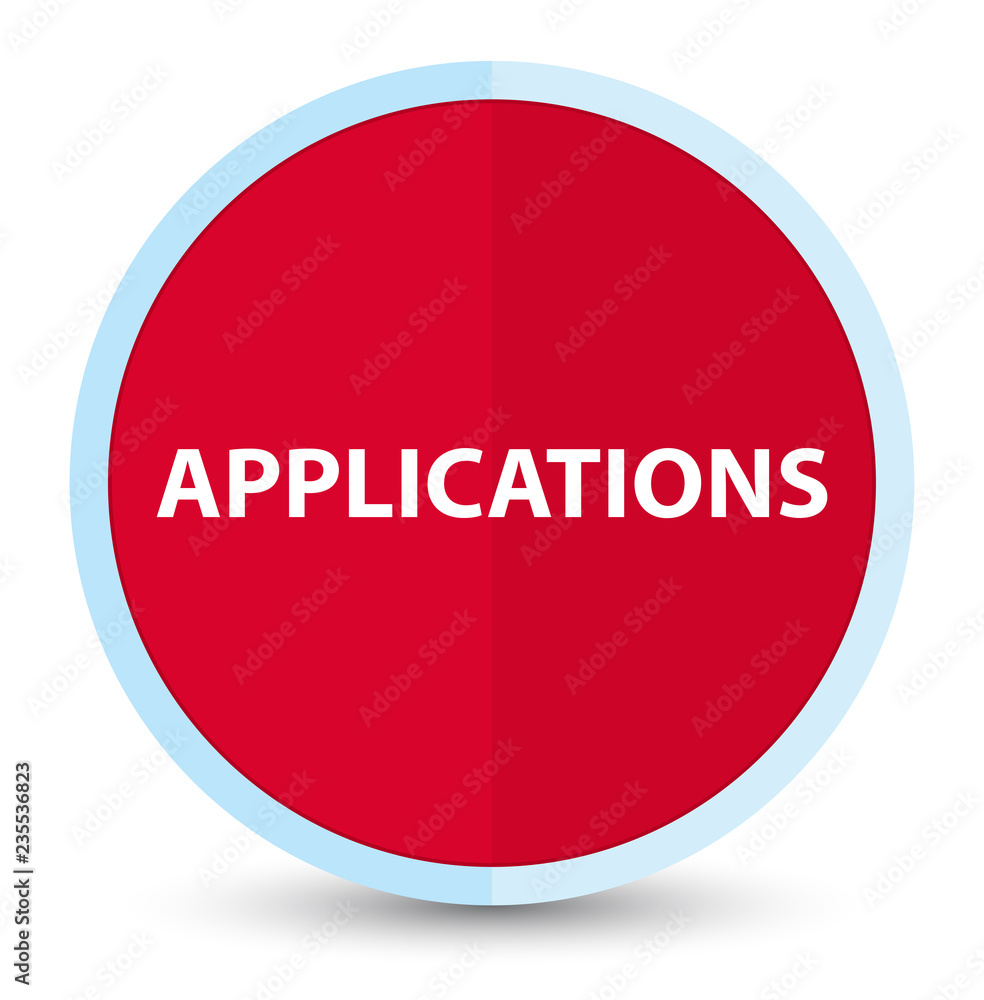 Applications flat prime red round button Applications flat prime red round button