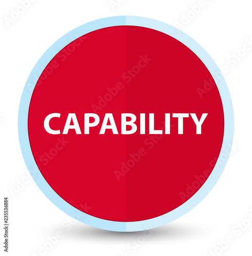 Capability flat prime red round button