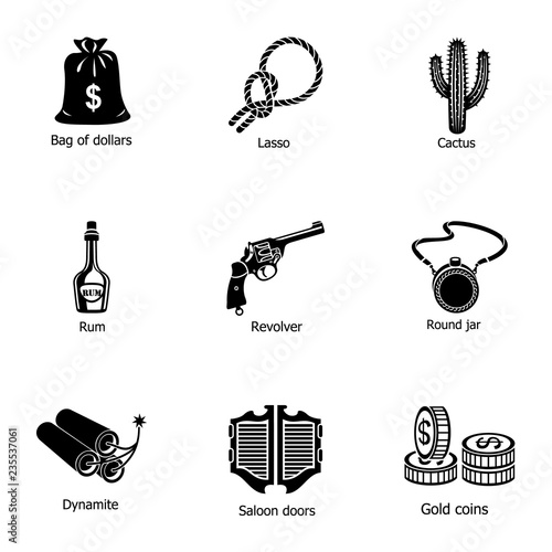 Saloon icons set. Simple set of 9 saloon vector icons for web isolated on white background