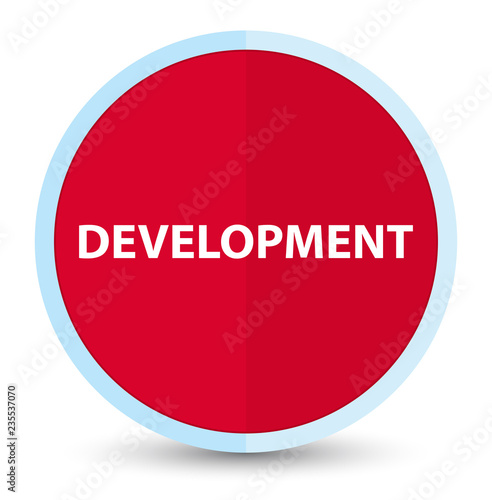 Development flat prime red round button