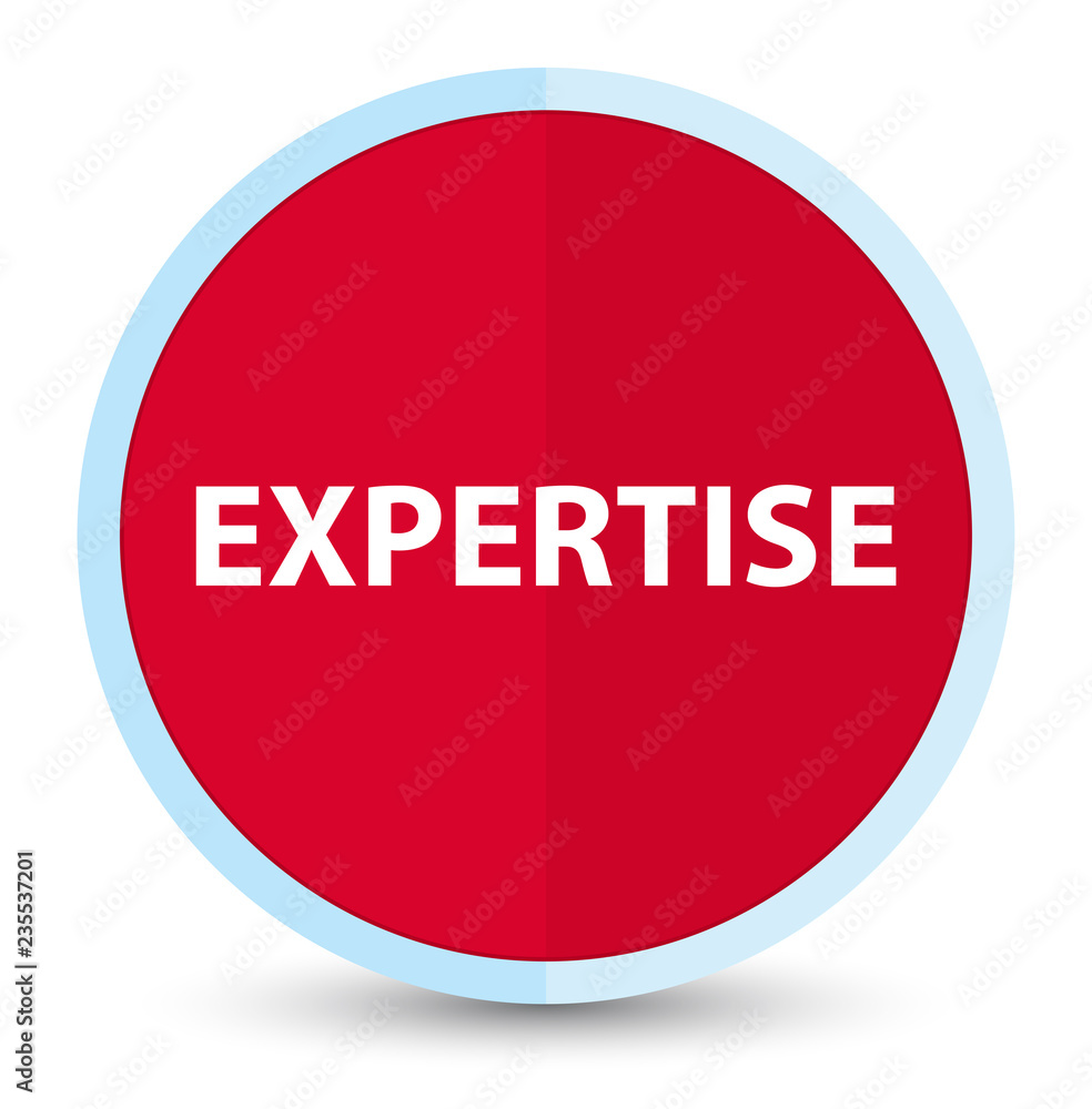 Expertise flat prime red round button Expertise flat prime red round button