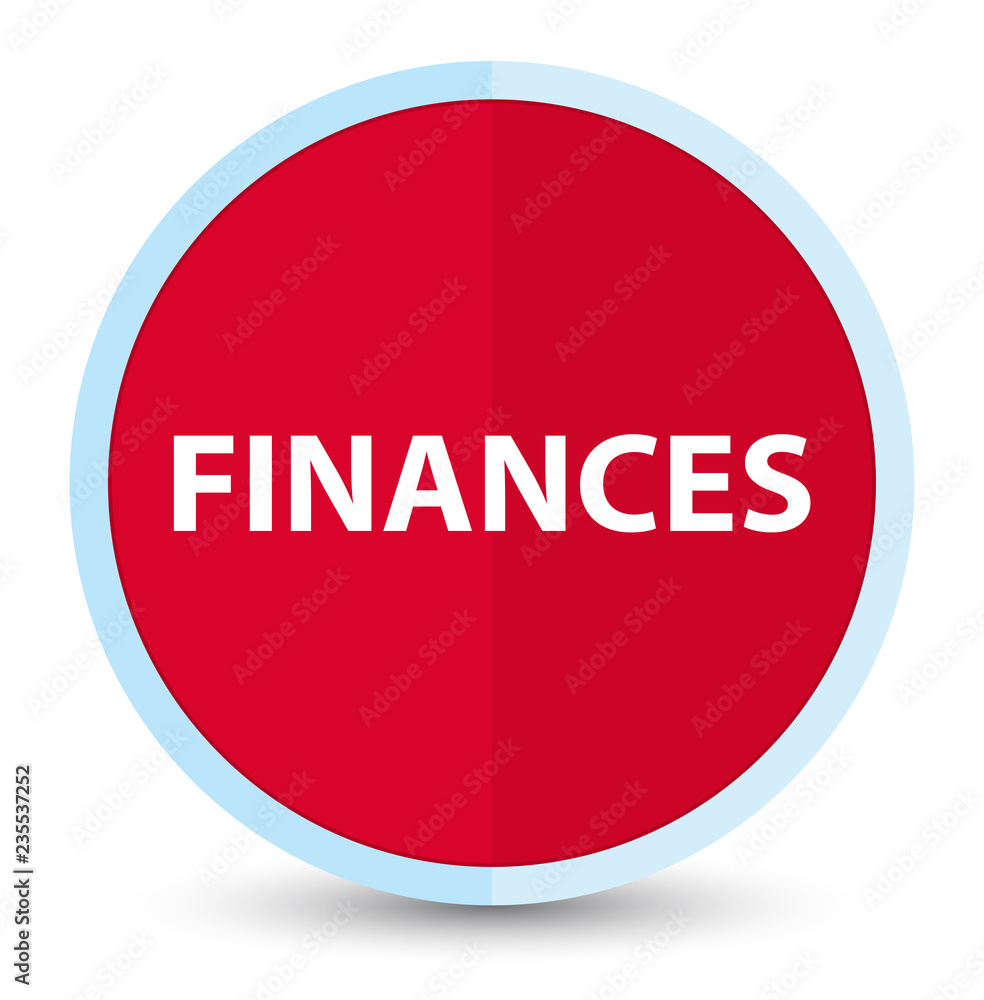 Finances flat prime red round button Finances flat prime red round button