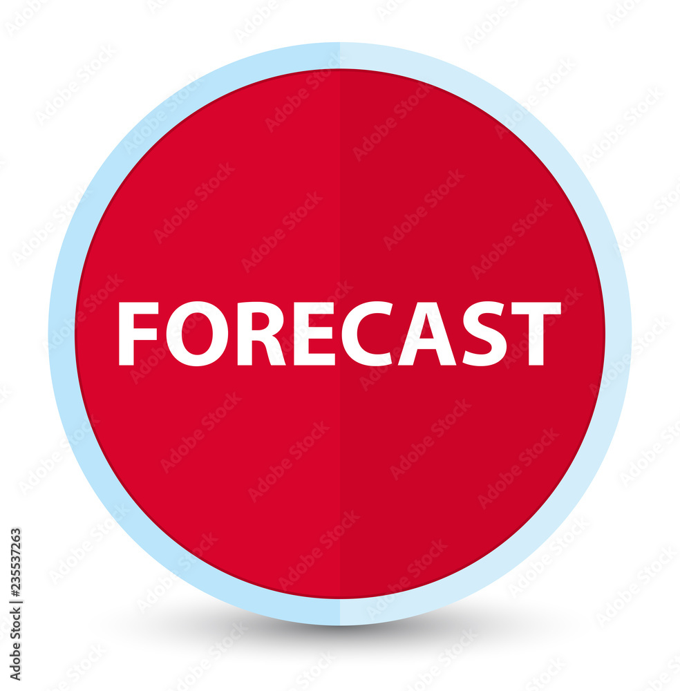Forecast flat prime red round button Forecast flat prime red round button