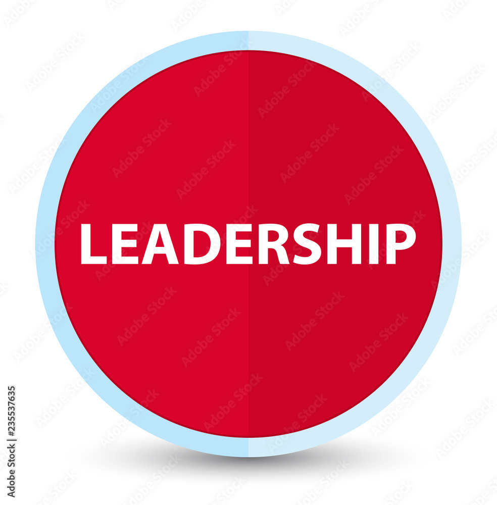 Leadership flat prime red round button Leadership flat prime red round button