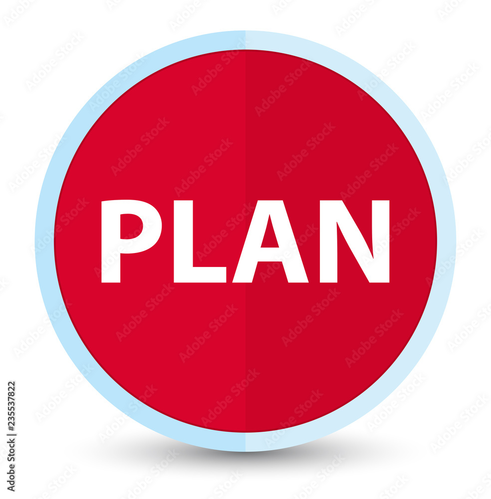Plan flat prime red round button Plan flat prime red round button